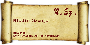 Mladin Szonja névjegykártya